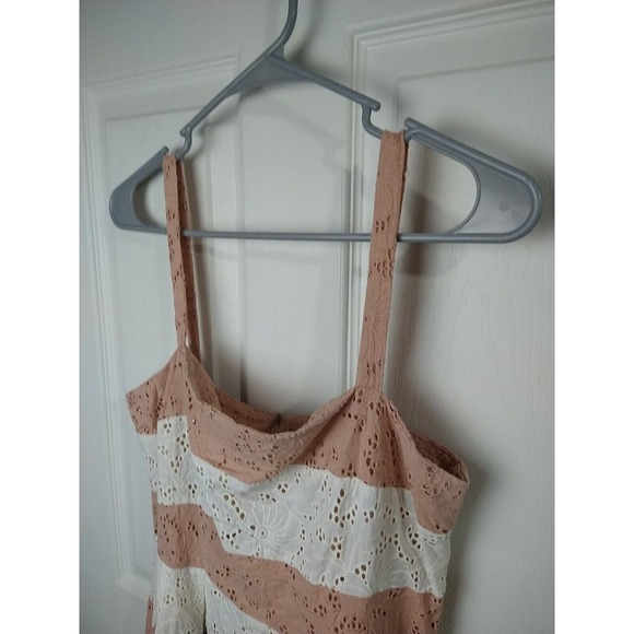 Loft Striped Lace Knee Length Tank Dress. Size 6 - Picture 4 of 10